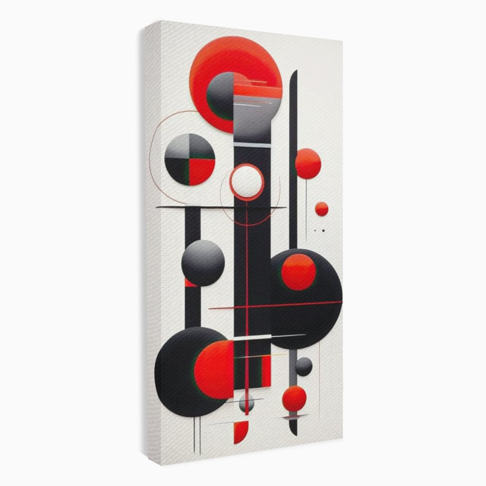 Tablou canvas cu tablou canvas cu forme geometrice abstracte, fara rama, pe sasiu de lemn